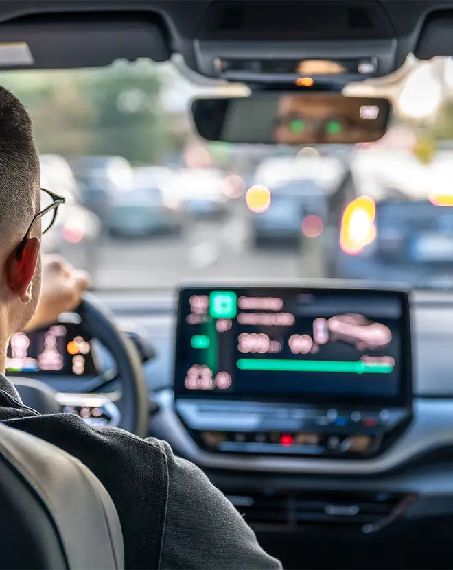 Photo of dash cam from within cabin.
